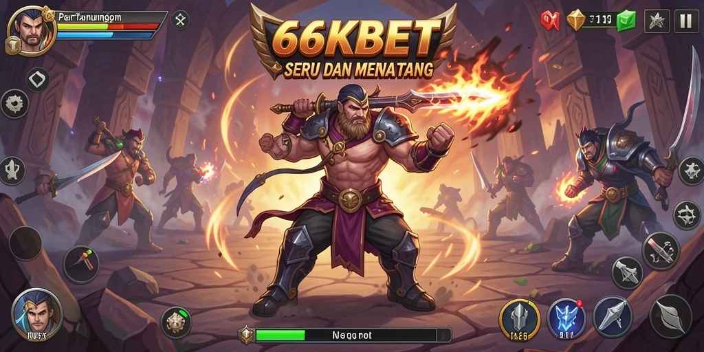 Tampilan seru pertarungan karakter dalam 66KBET.