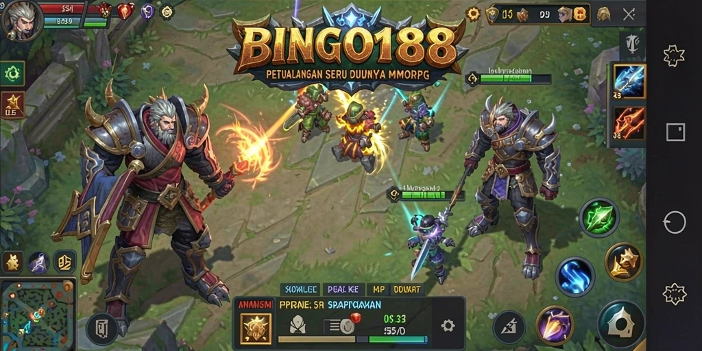 Screenshot menampilkan gameplay seru BINGO188 di dunia MMORPG.