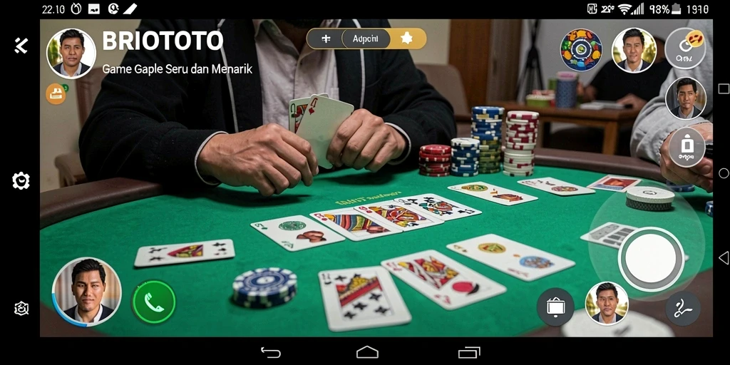 Tampilan gameplay Gaple yang seru di BRIOTOTO.
