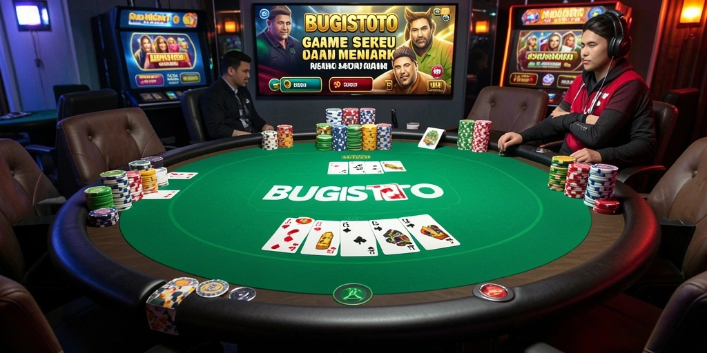 Tampilan gameplay poker yang seru di BUGISTOTO.