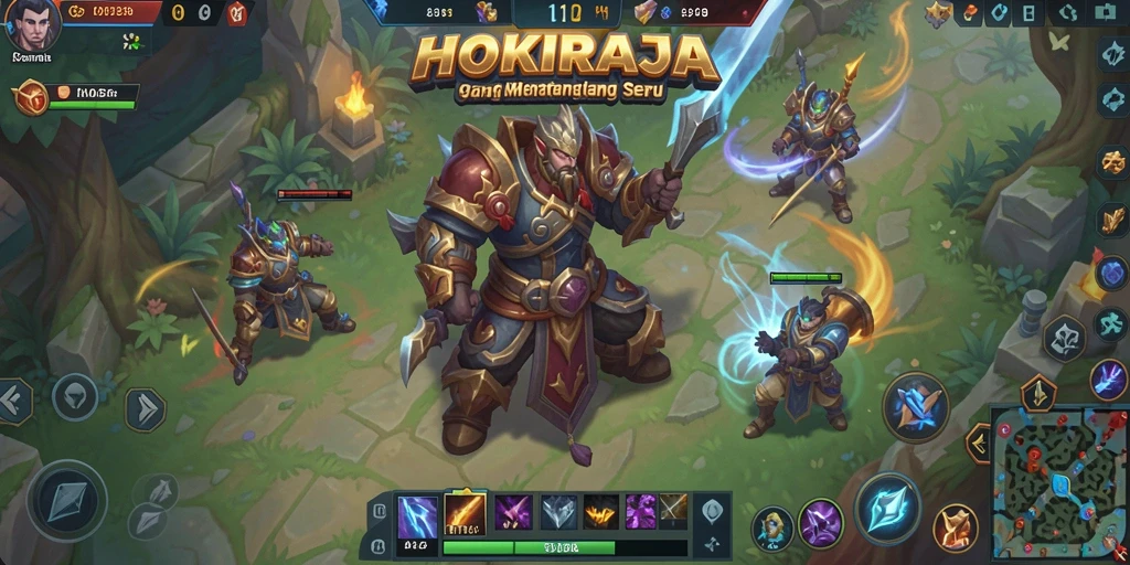 Tampilan gameplay HOKIRAJA yang mendebarkan dengan aksi seru.