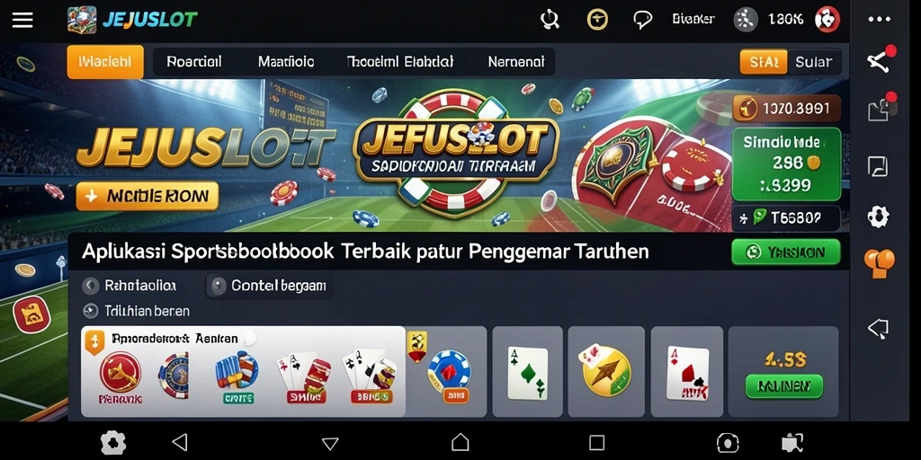Screenshot utama JEJUSLOT menampilkan gameplay sportsbook yang mengasyikkan.