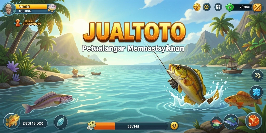 Gameplay JUALTOTO menampilkan pengalaman memancing yang seru dan menarik.