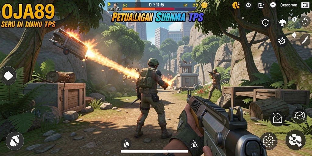 Tangkapan layar OJA89 menampilkan aksi seru dalam gameplay TPS.