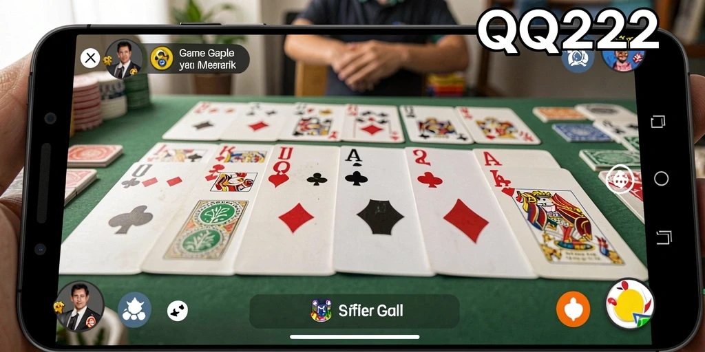 Gameplay QQ222 yang seru dalam permainan Gaple.