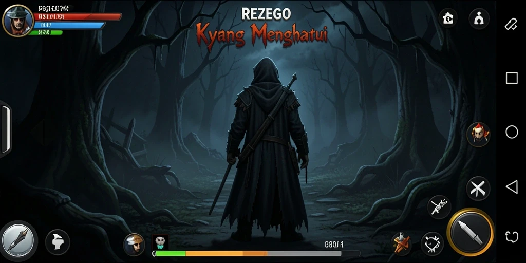 Tangkapan layar dari gameplay <strong>REZEGO</strong> yang mencekam.