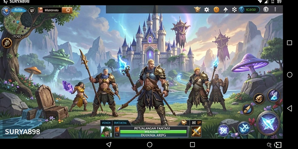 Menampilkan aksi seru di dunia petualangan ARPG.
