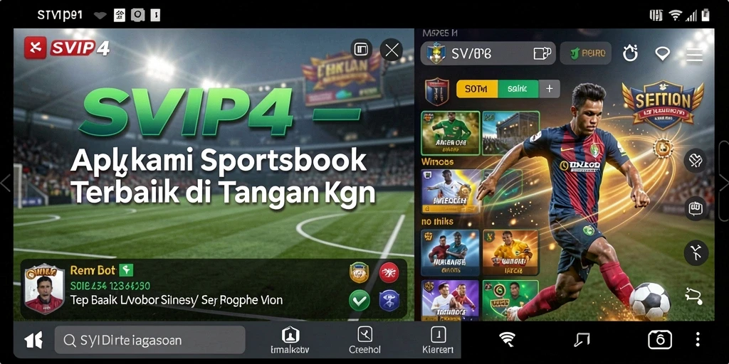 Tampilan gameplay taruhan olahraga di aplikasi SVIP4.