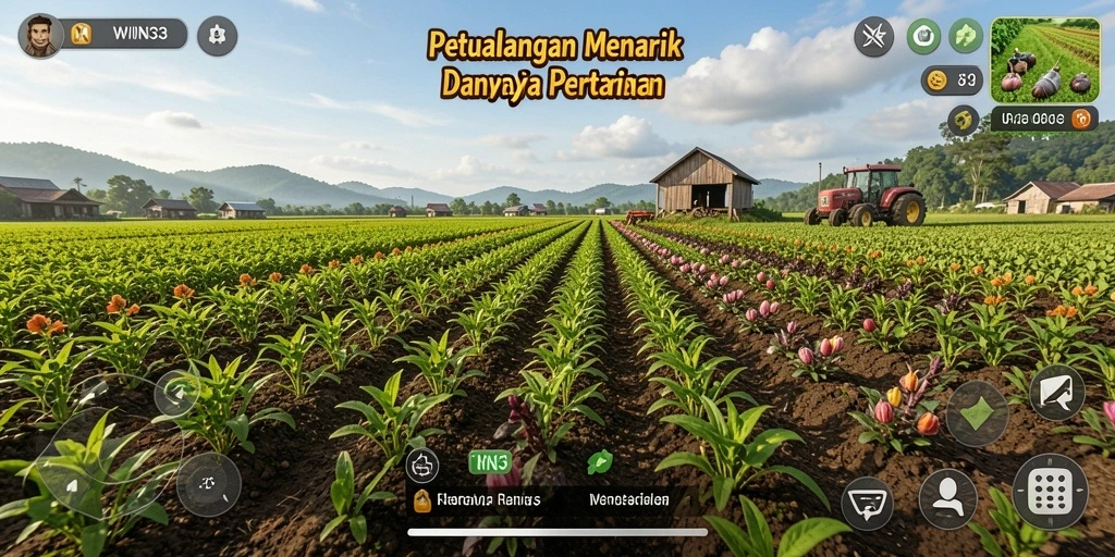 Tampilan screenshot dari gameplay Farming yang seru dan interaktif.